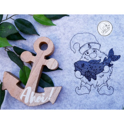 Stickdatei - 10 Seebär Gnom 10